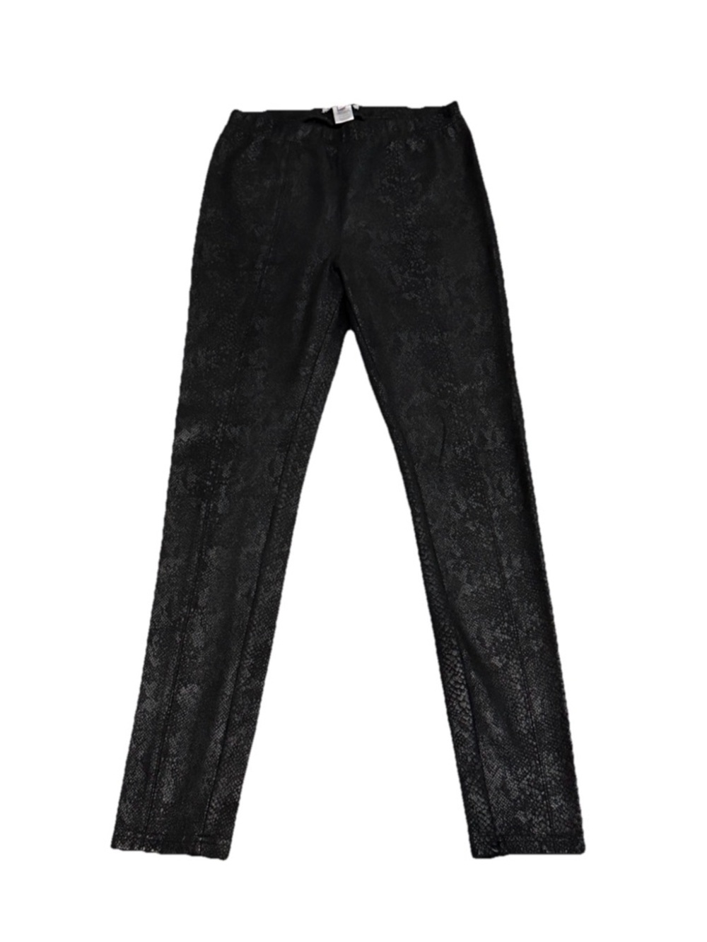 See And Be Seen Legging Pants Black Animal Print Pull On - Women